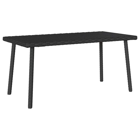 vidaXL Mesa centro jardín rectangular negra 80x40x37cm ratán sintético