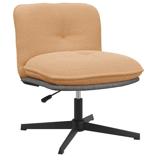 vidaXL Silla de oficina giratoria de tela beige