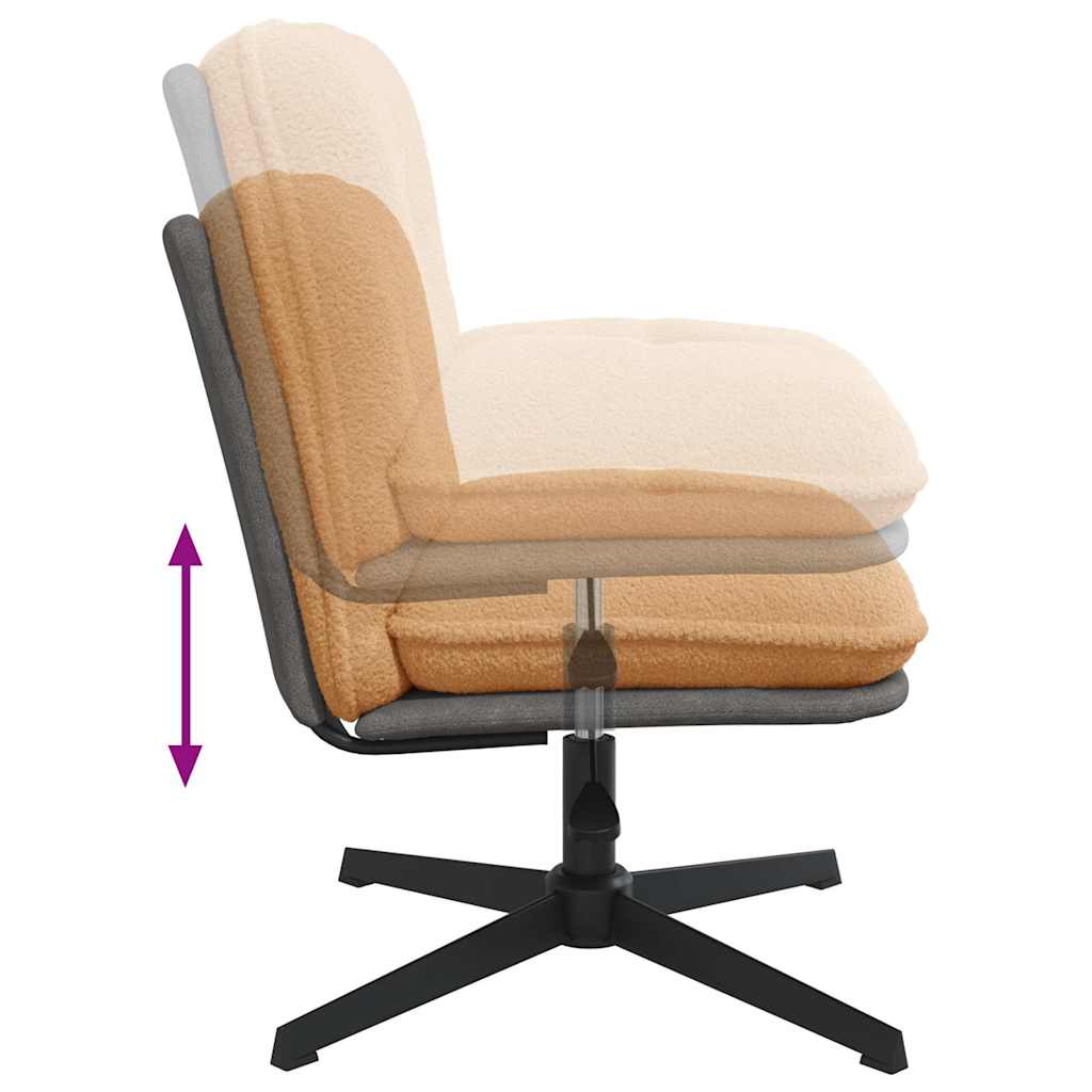 vidaXL Silla de oficina giratoria de tela beige