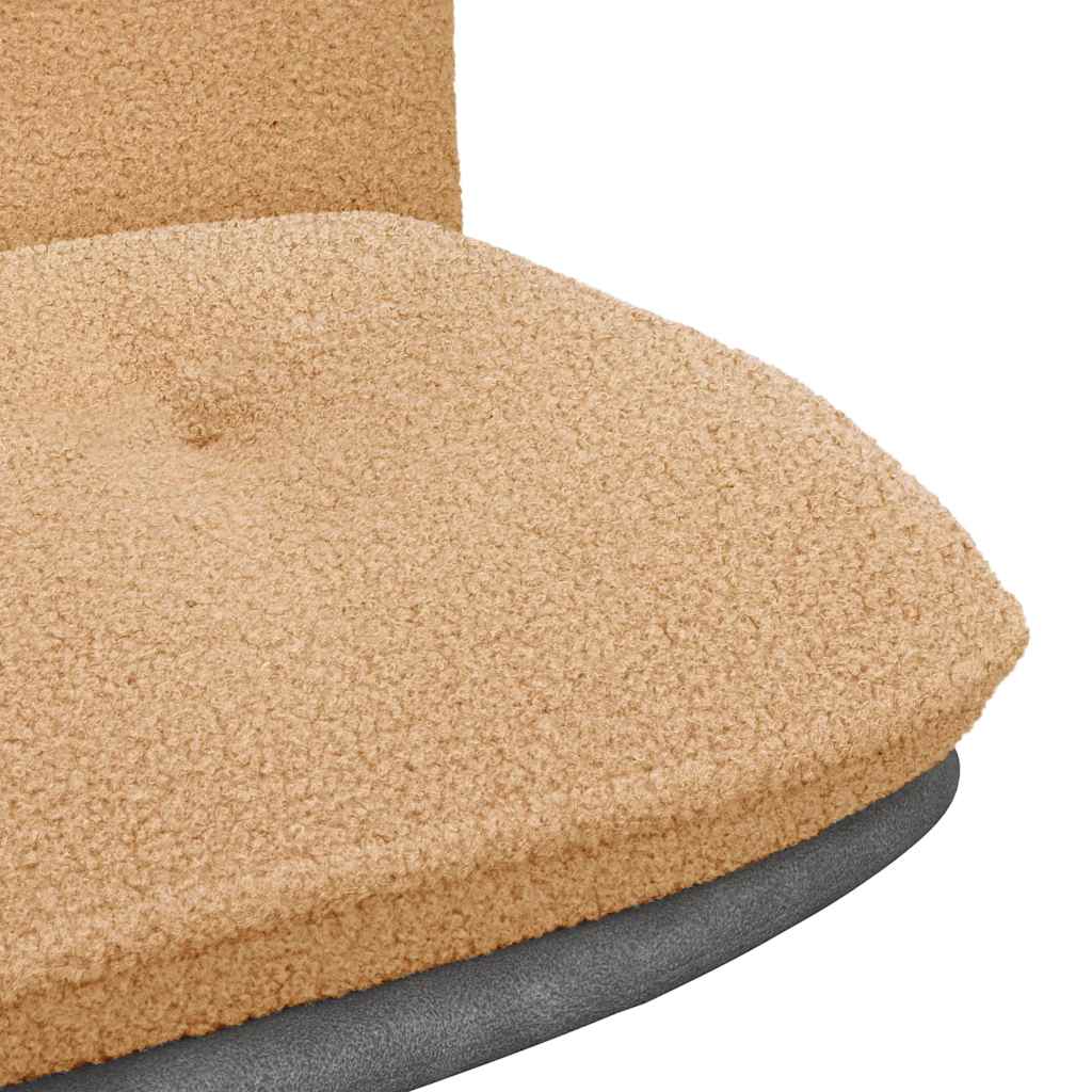 vidaXL Silla de oficina giratoria de tela beige