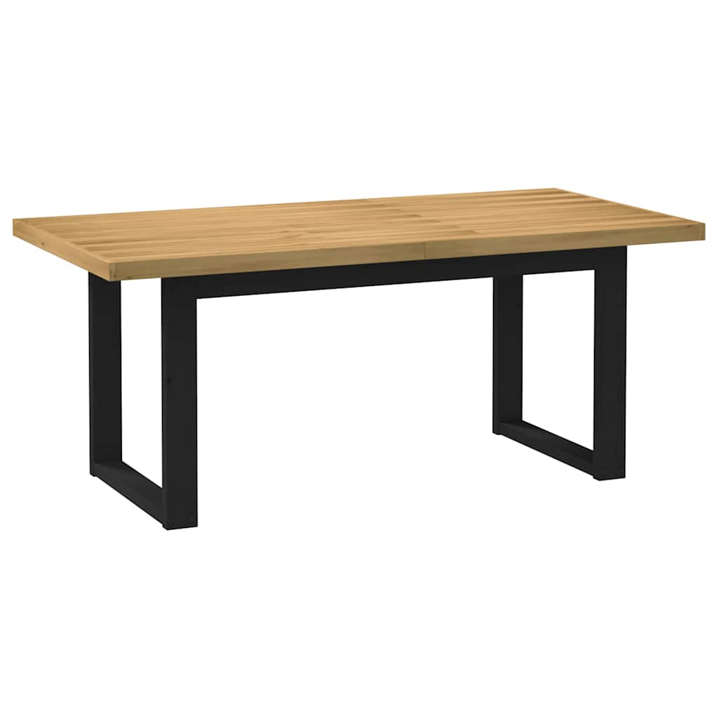 vidaXL Mesa de comedor "NOAIN" patas U madera maciza pino 180x90x75 cm