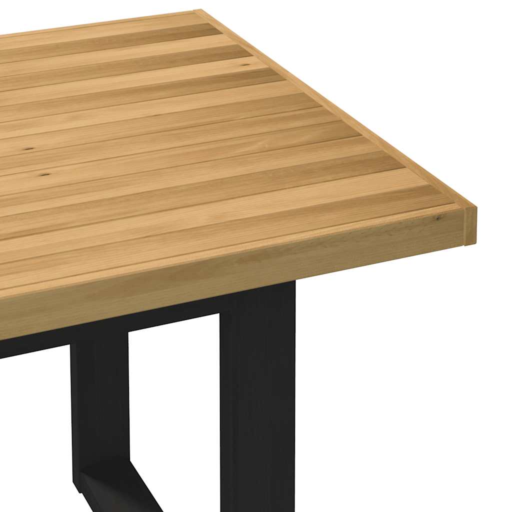 vidaXL Mesa de comedor "NOAIN" patas U madera maciza pino 180x90x75 cm