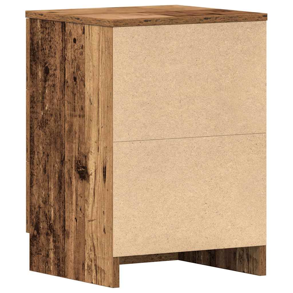 vidaXL Mesita de noche madera contrachapada madera vieja 38x35x55 cm