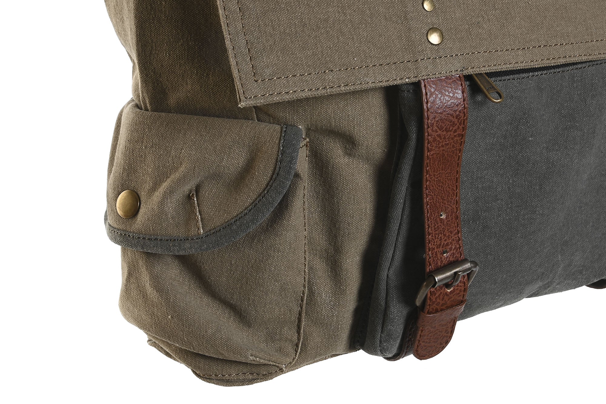 BANDOLERA CANVAS CUERO 48X10X37 23 BICICLETA BEIGE