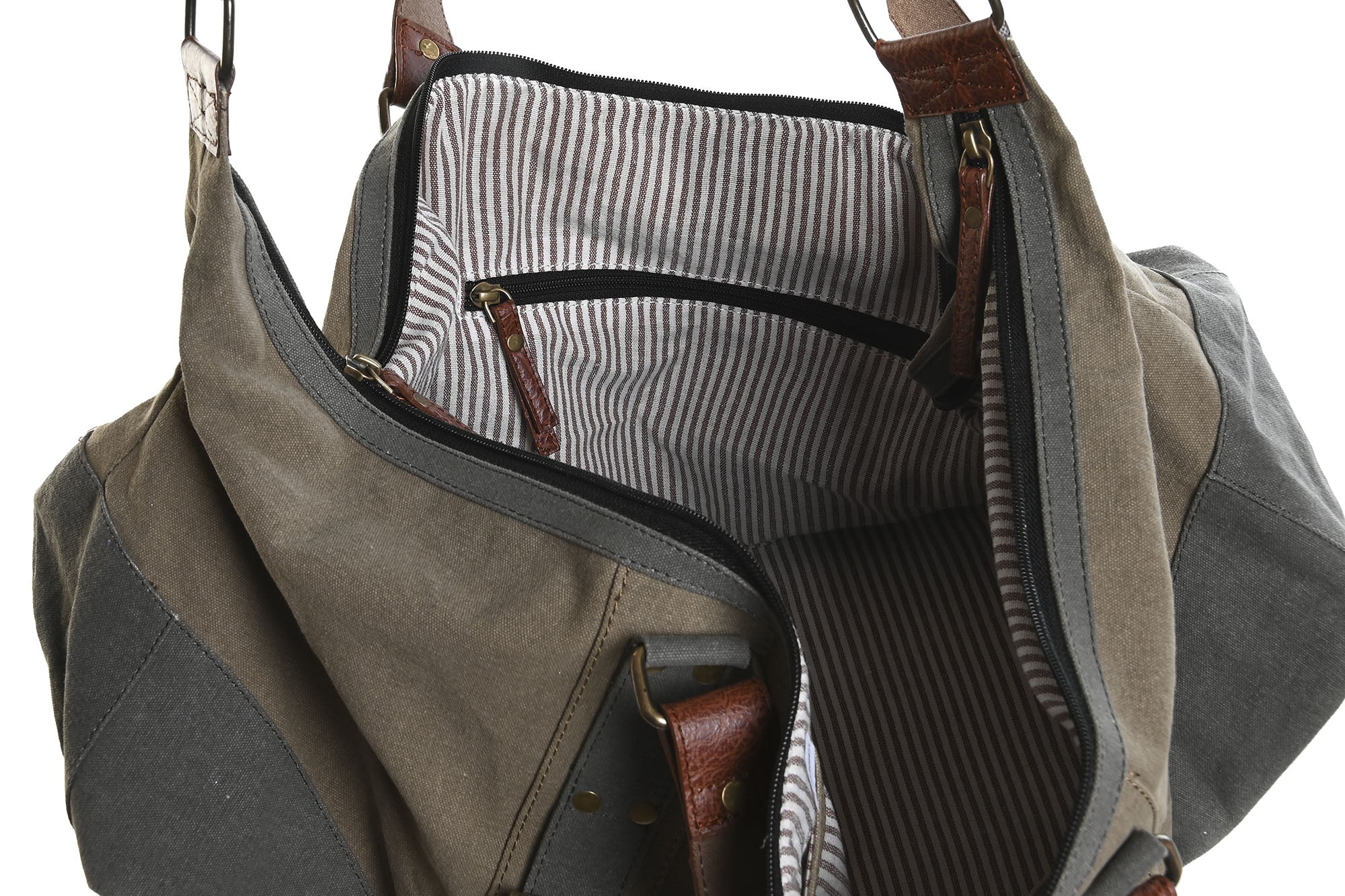 BOLSA CANVAS CUERO 53X22X23 19 BEIGE