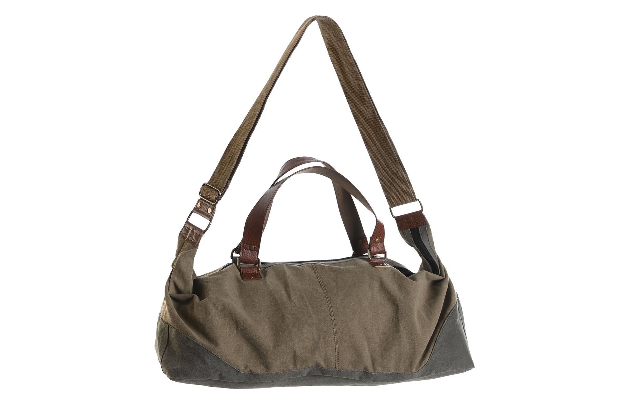 BOLSA CANVAS CUERO 53X22X23 19 BEIGE