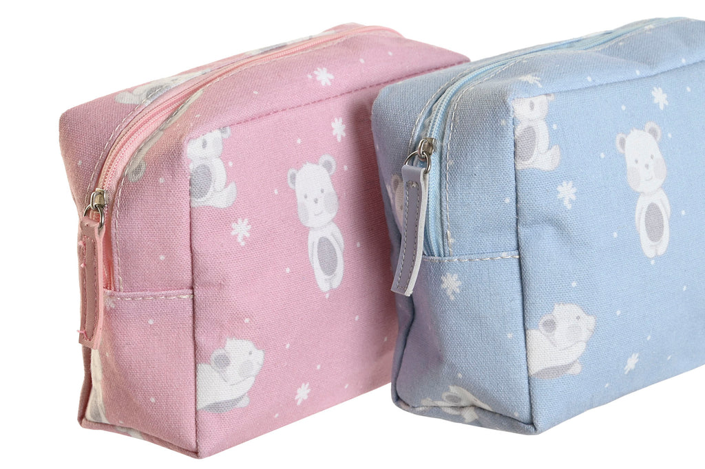 PACK DE 2 NECESER CANVAS 15X6X12 OSOS IMPERMEABLE 2 SURT.