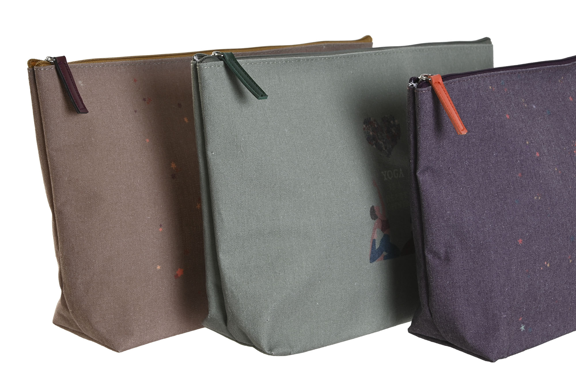 PACK DE 3 BOLSA LIENZO ALGODON 33X8X20 YOGA 3 SURT.