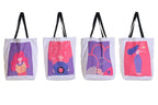 PACK DE 4 BOLSA CANVAS POLIESTER 43X15X40 4 SURT.