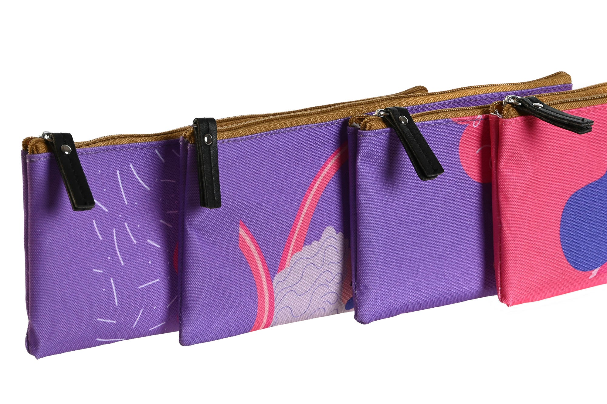 PACK DE 4 ESTUCHE CANVAS POLIESTER 23X1X9 4 SURT.