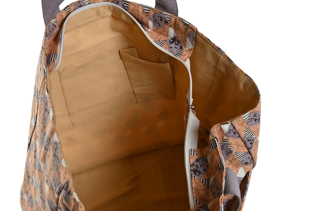 PACK DE 3 BOLSO ALGODON 55X14X35 CREMALLERA 3 SURT.