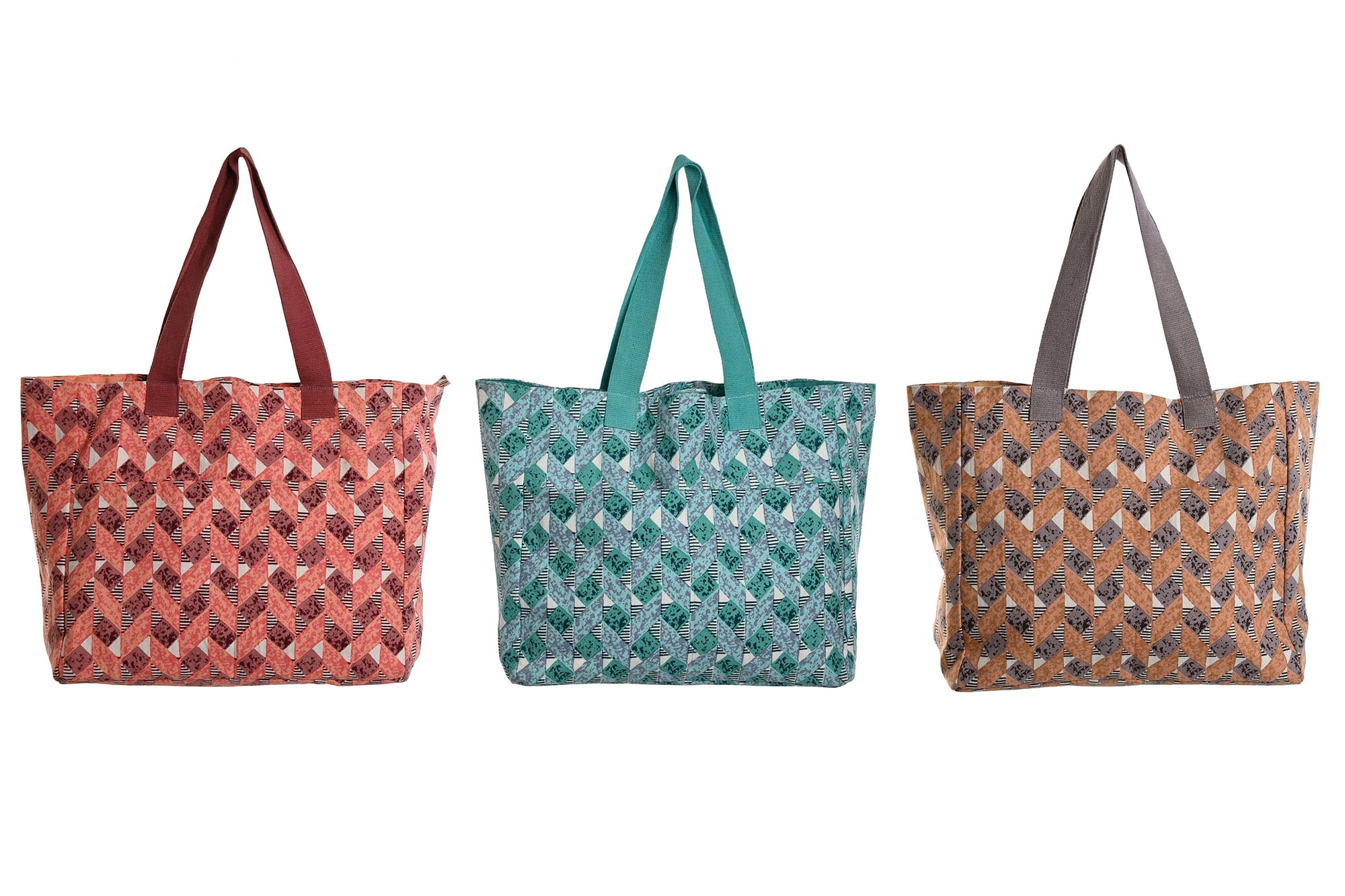 PACK DE 3 BOLSO ALGODON 55X14X35 CREMALLERA 3 SURT.