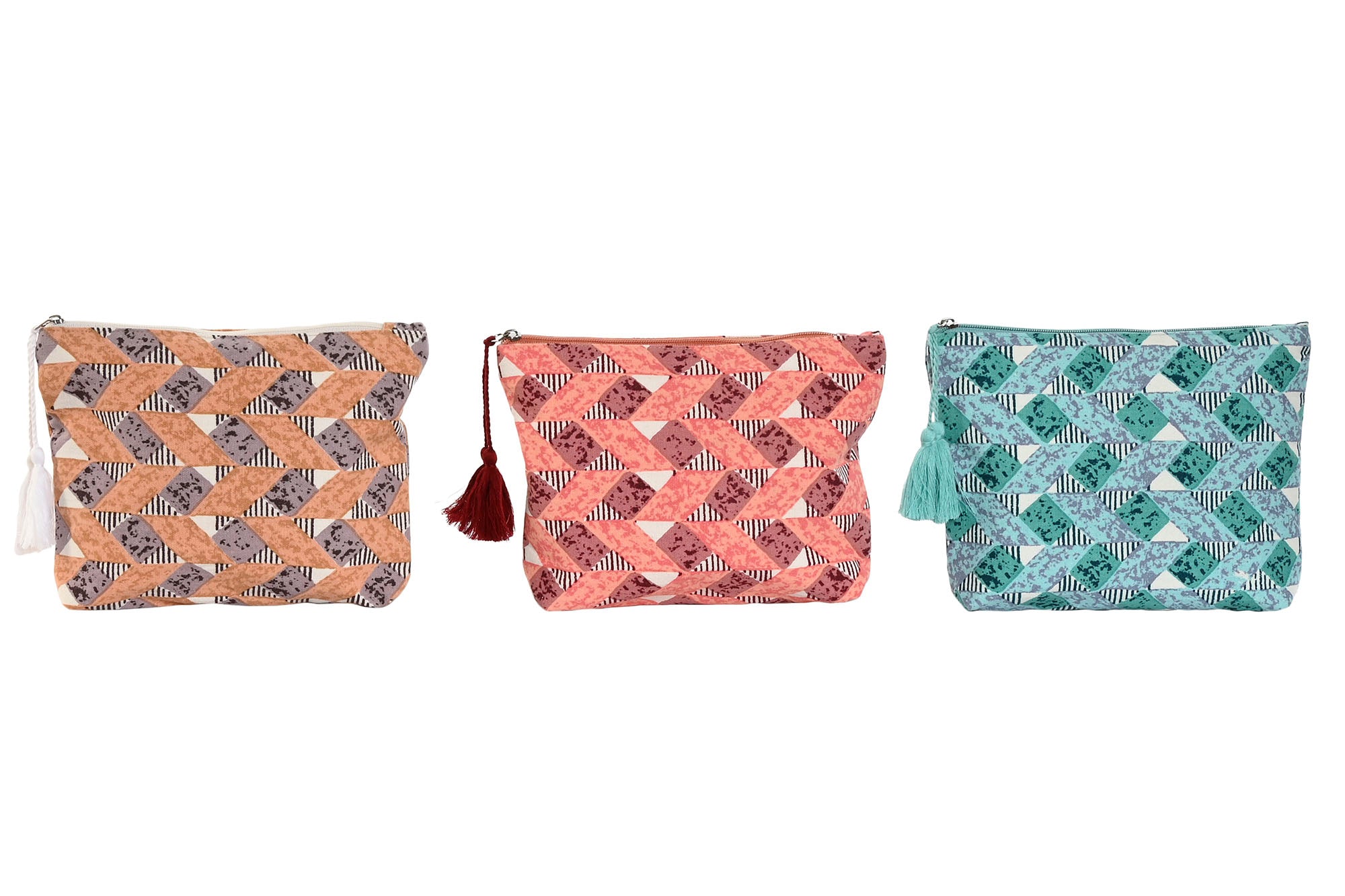 PACK DE 3 NECESER ALGODON POLIESTER 20X5X25 3 SURT.