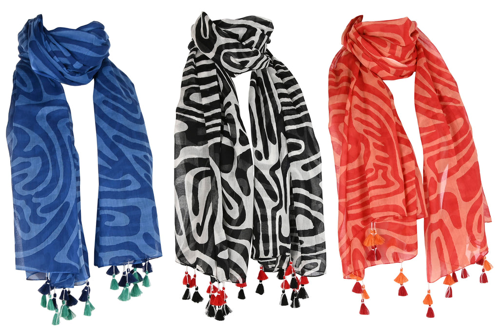 PACK DE 3 FOULARD ALGODON 100X180 3 SURT.