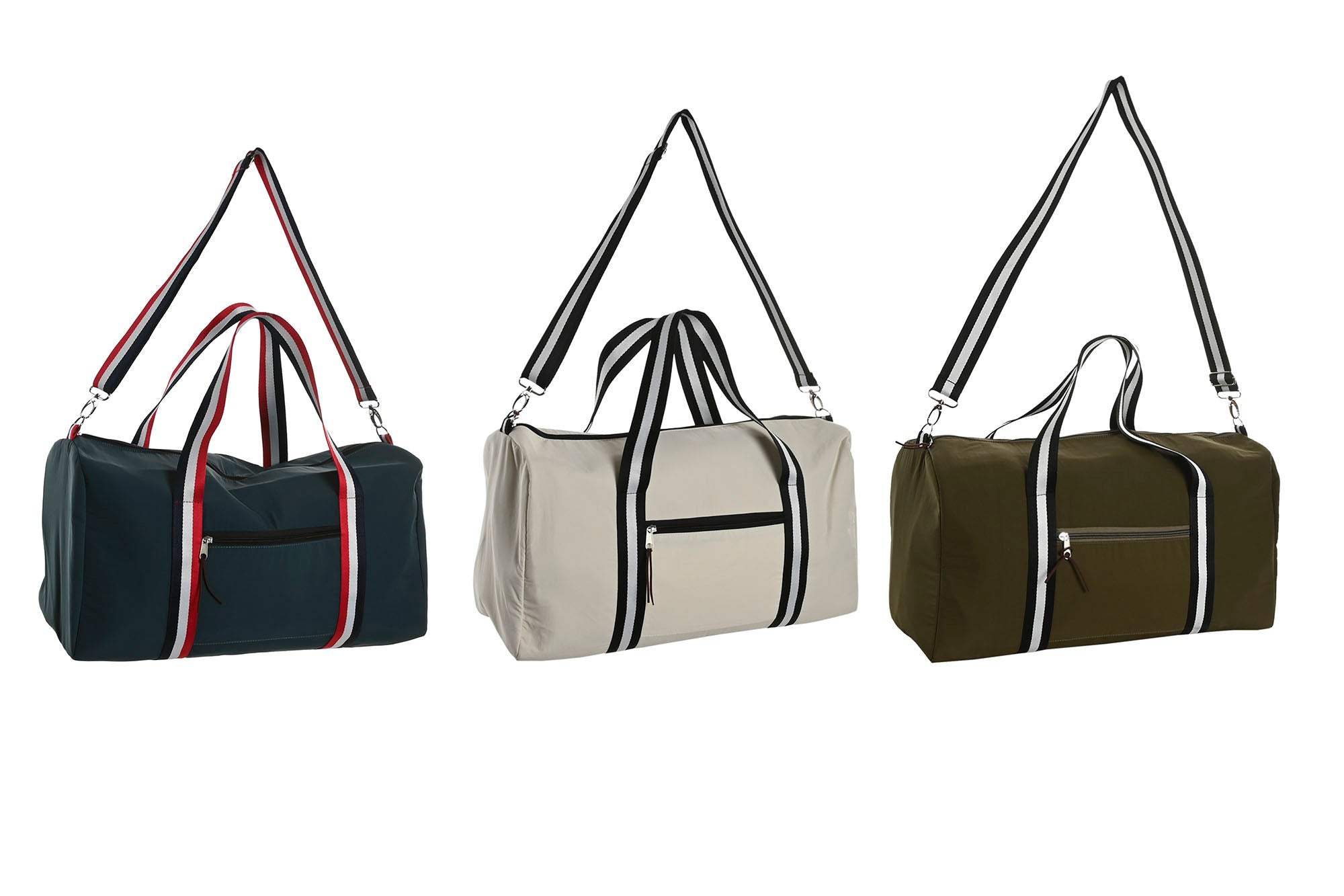 PACK DE 3 BOLSO NYLON 26X20X50 VIAJE 3 SURT.