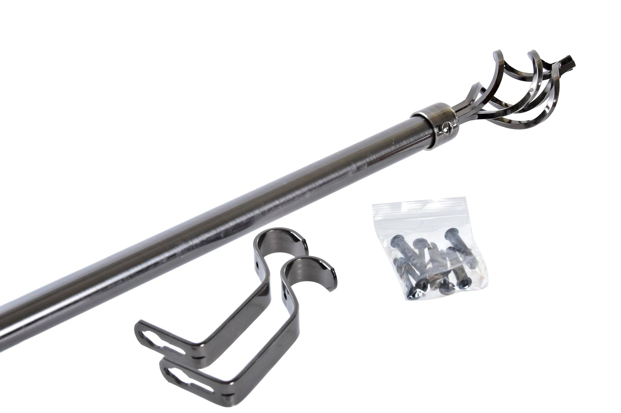 PACK DE 4 BARRA CORTINA METAL 160X16X16 16/19mm, EXTENSIBLE