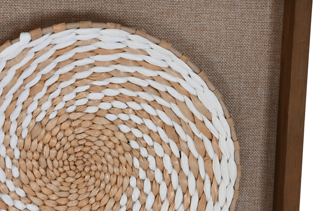 PACK DE 2 CUADRO YUTE PINO 35X3,6X35 PLATO 3D 2 SURT.