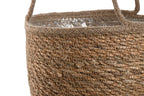 PACK DE 2 MACETERO SET 3 SEAGRASS PLASTICO 23X23X88 NATURAL