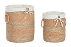 CESTA SET 2 SEAGRASS TELA 39X40X48 NATURAL