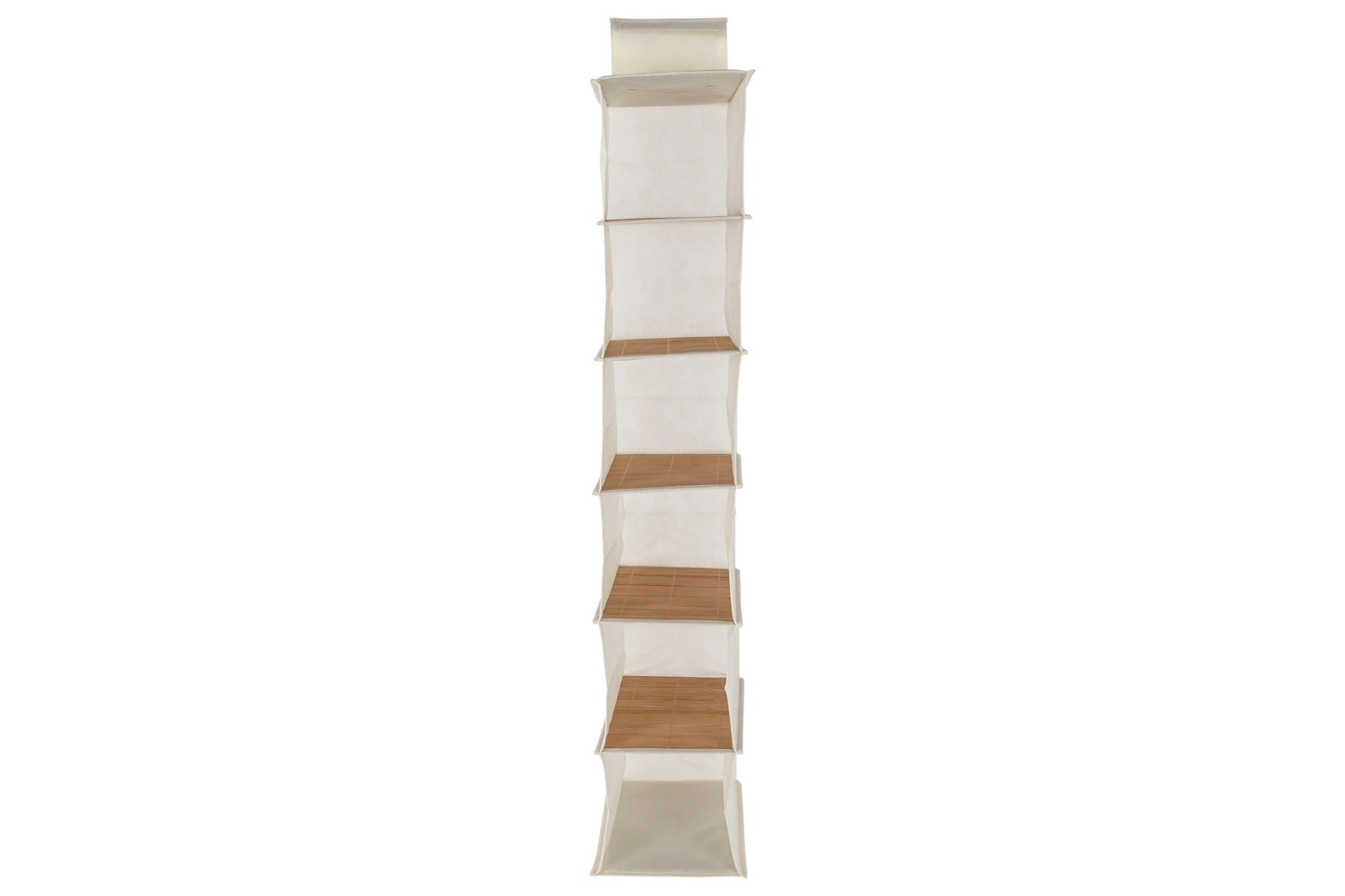 PACK DE 4 ORGANIZADOR BAMBU TELA 15X30X84 COLGANTE NATURAL