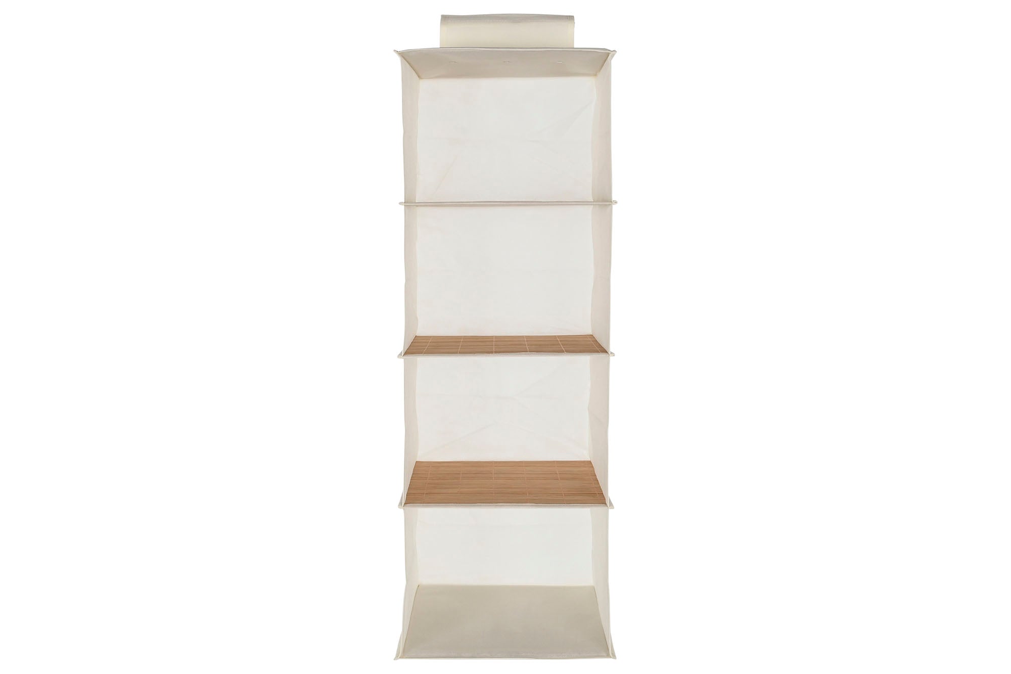 PACK DE 4 ORGANIZADOR BAMBU TELA 30X30X84 COLGANTE NATURAL