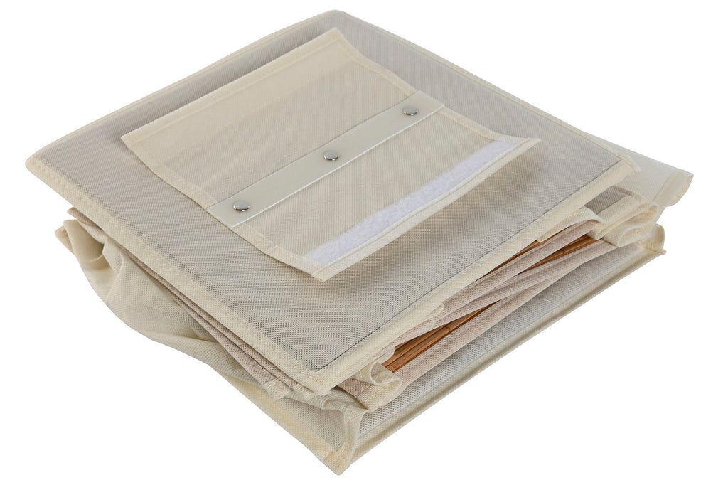 PACK DE 4 ORGANIZADOR BAMBU TELA 30X30X84 COLGANTE NATURAL