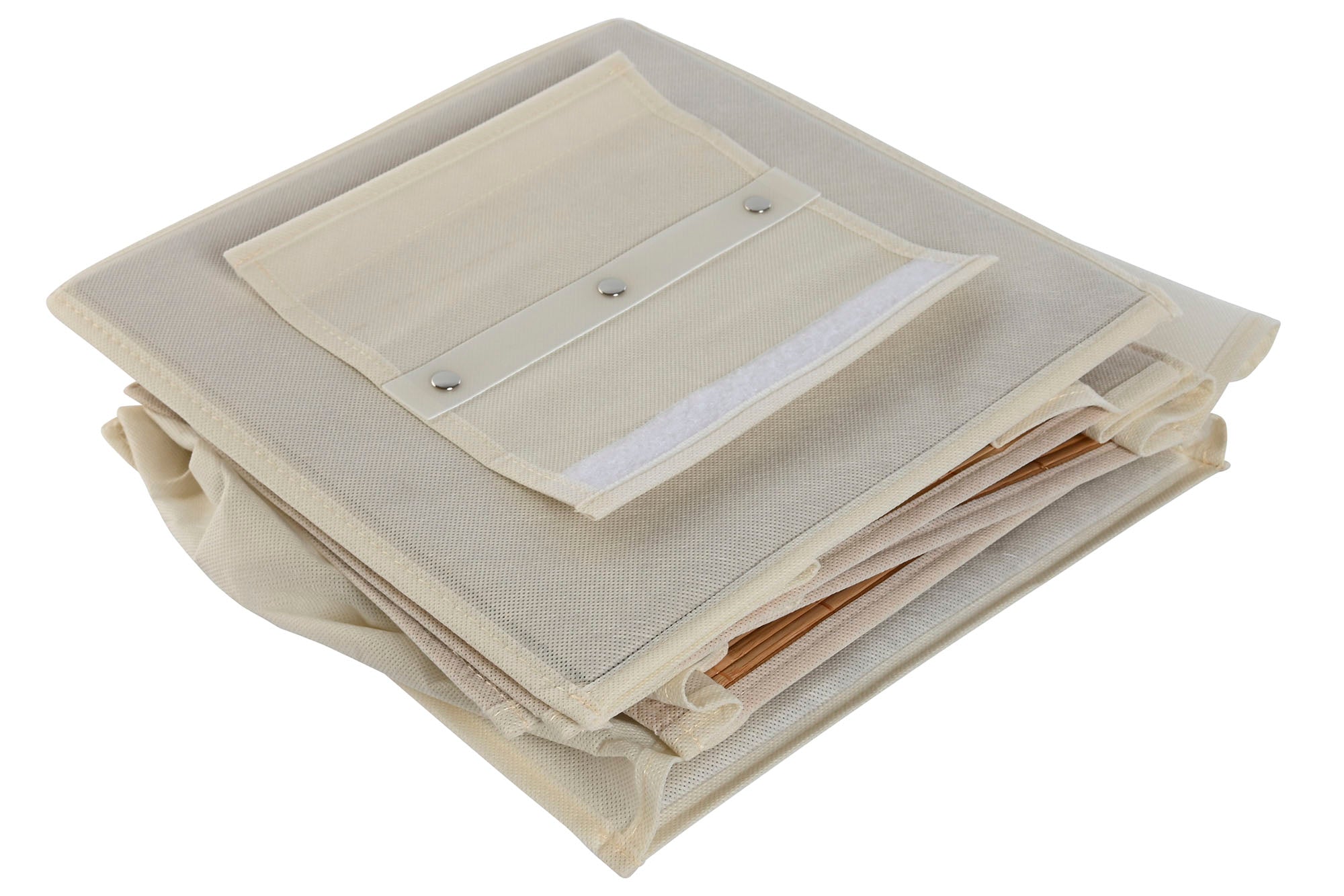 PACK DE 4 ORGANIZADOR BAMBU TELA 30X30X84 COLGANTE NATURAL