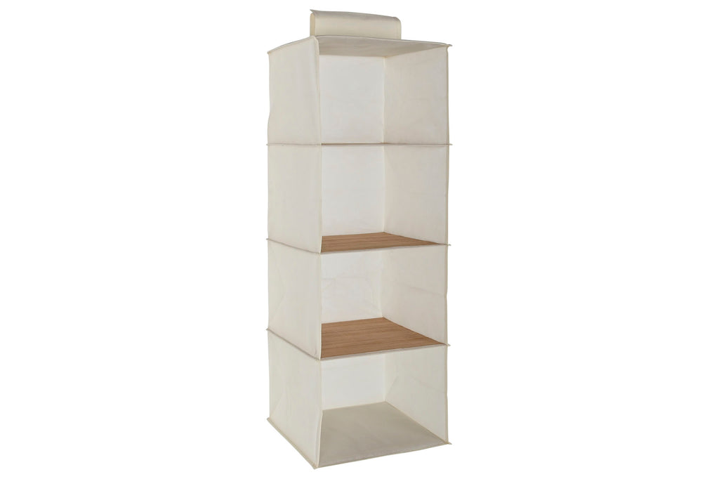 PACK DE 4 ORGANIZADOR BAMBU TELA 30X30X84 COLGANTE NATURAL