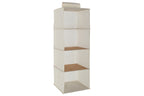 PACK DE 4 ORGANIZADOR BAMBU TELA 30X30X84 COLGANTE NATURAL