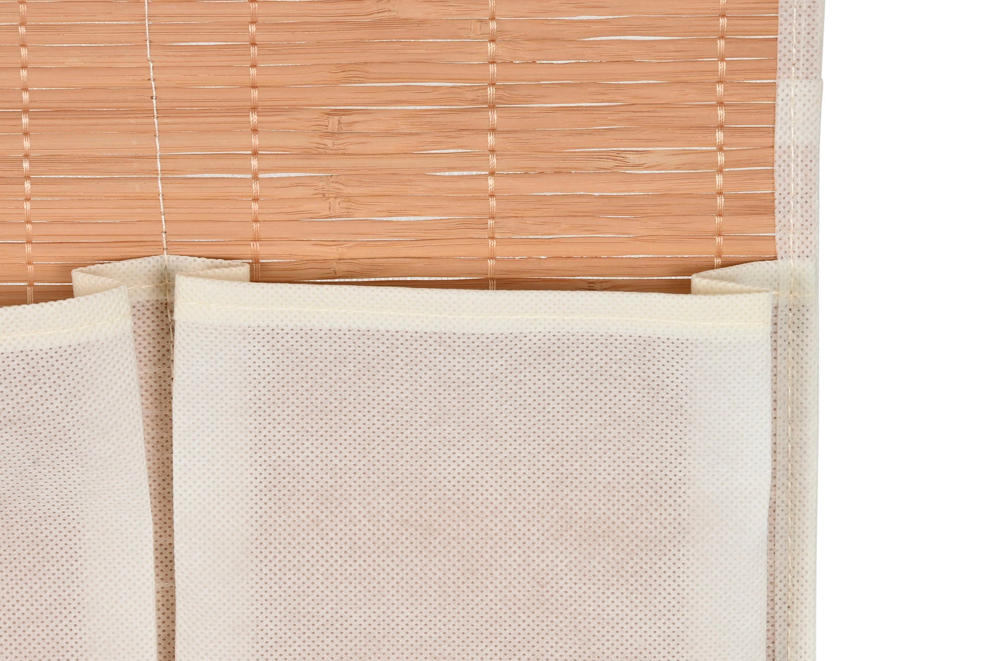 PACK DE 4 ORGANIZADOR BAMBU TELA 45X2X81 COLGANTE NATURAL