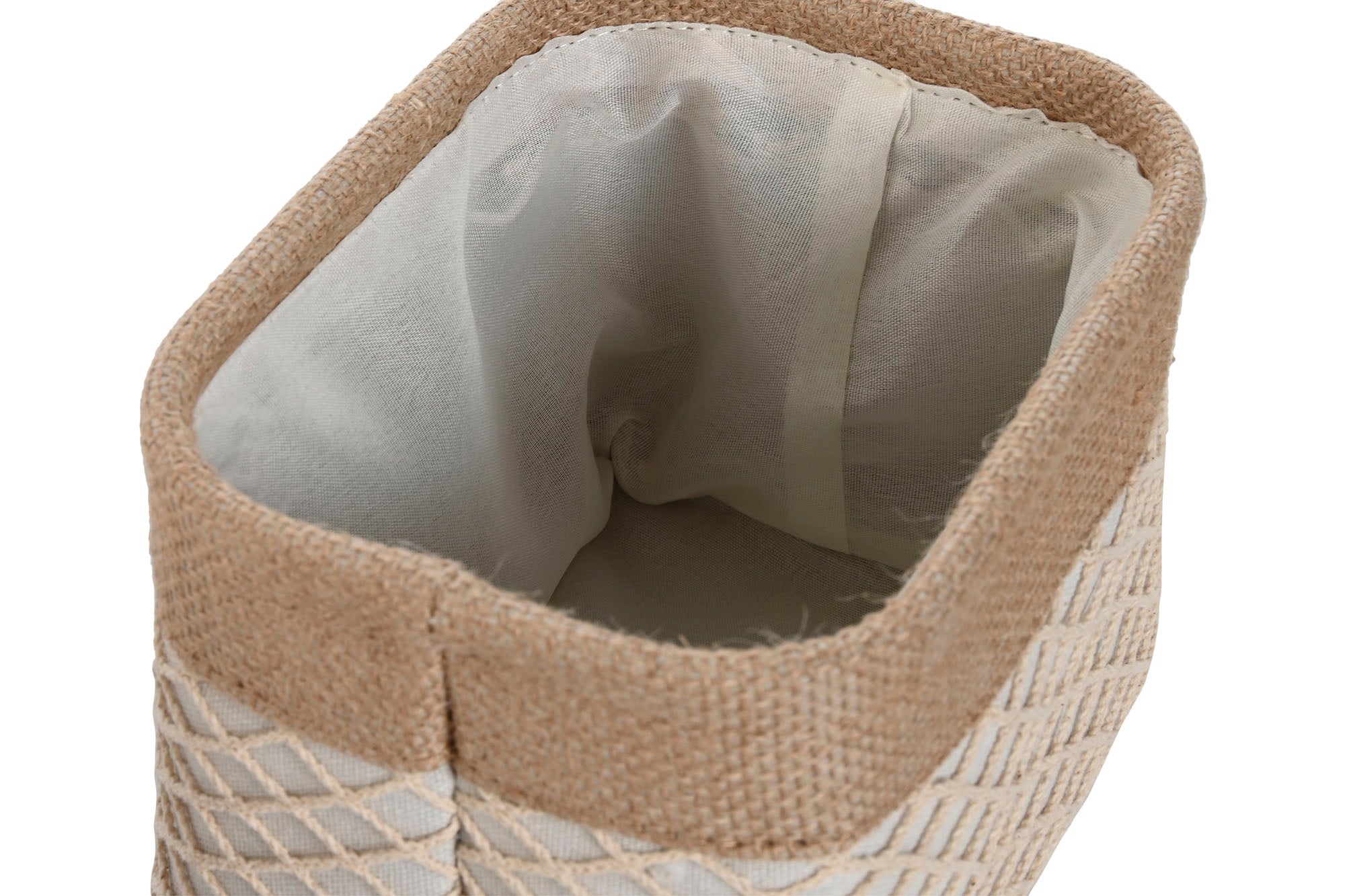 PACK DE 2 CESTA SET 4 EVA POLIESTER 36X26X14 NATURAL