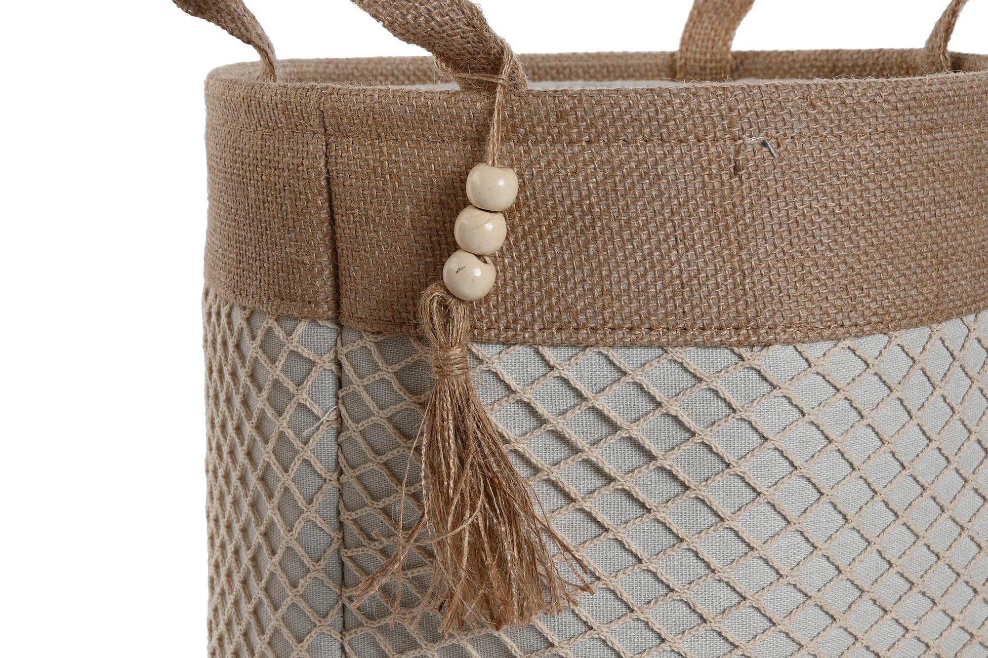 PACK DE 2 CESTA SET 3 EVA POLIESTER 30X30X34 NATURAL