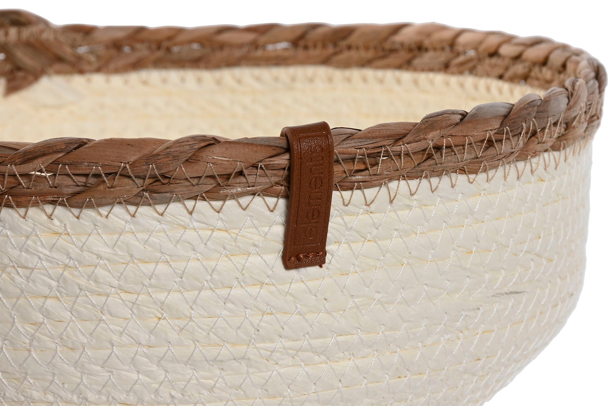 PACK DE 2 CESTA SET 3 FIBRA PU 26X26X11 CREMA