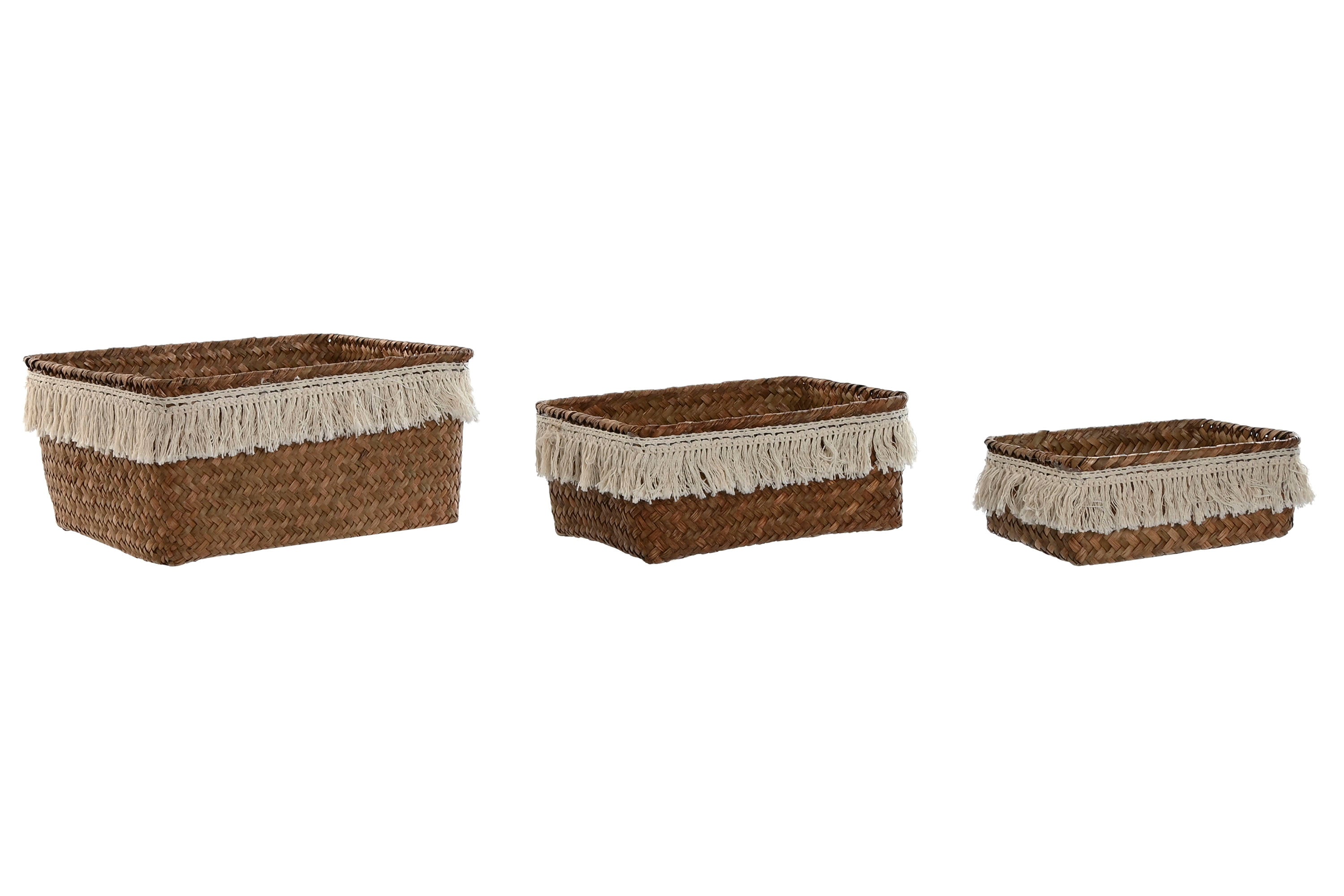 CESTA SET 3 FIBRA 23X17X10 DECAPE NATURAL