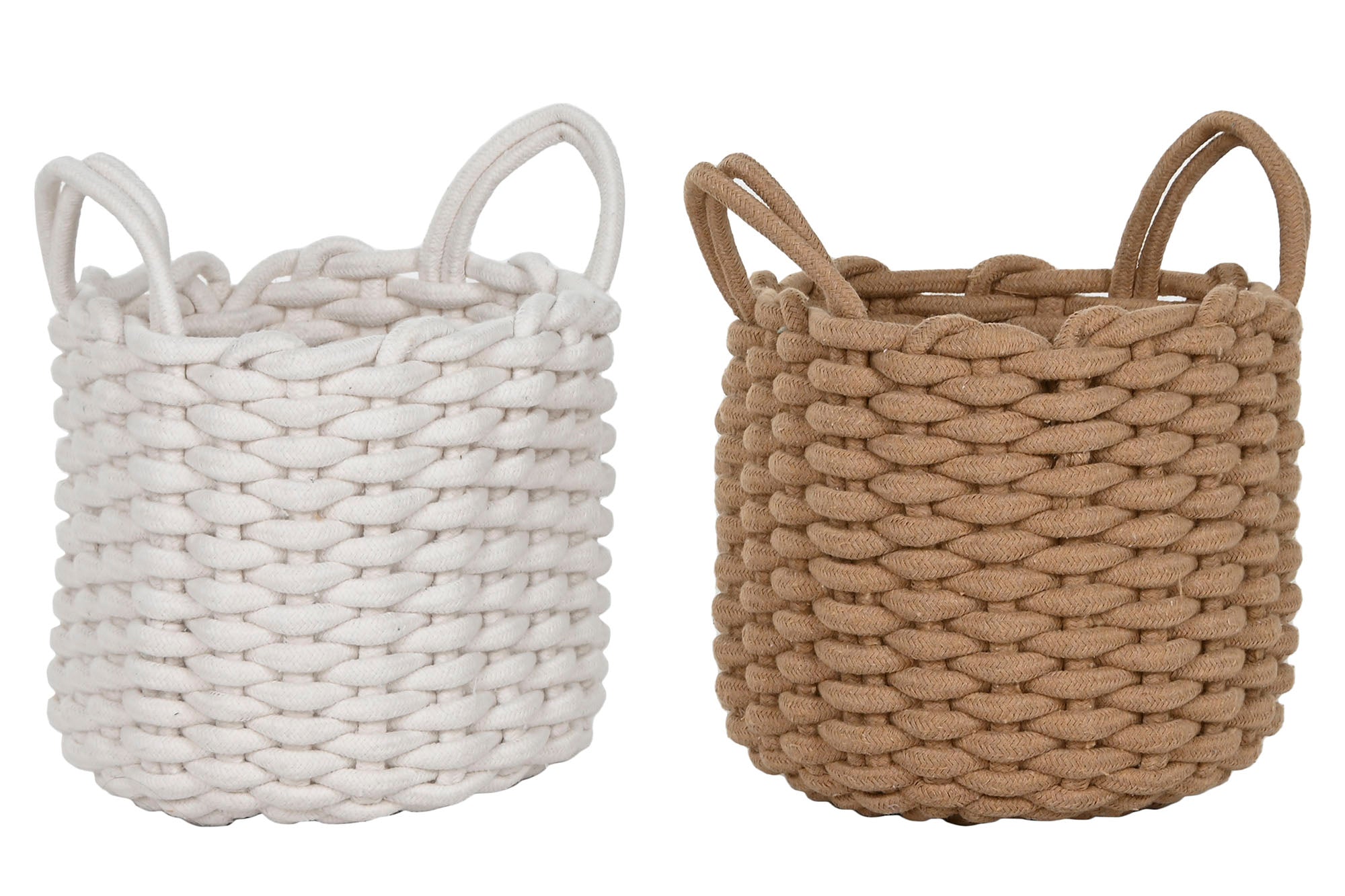 PACK DE 4 CESTA CUERDA 25X25X20 2 SURT.