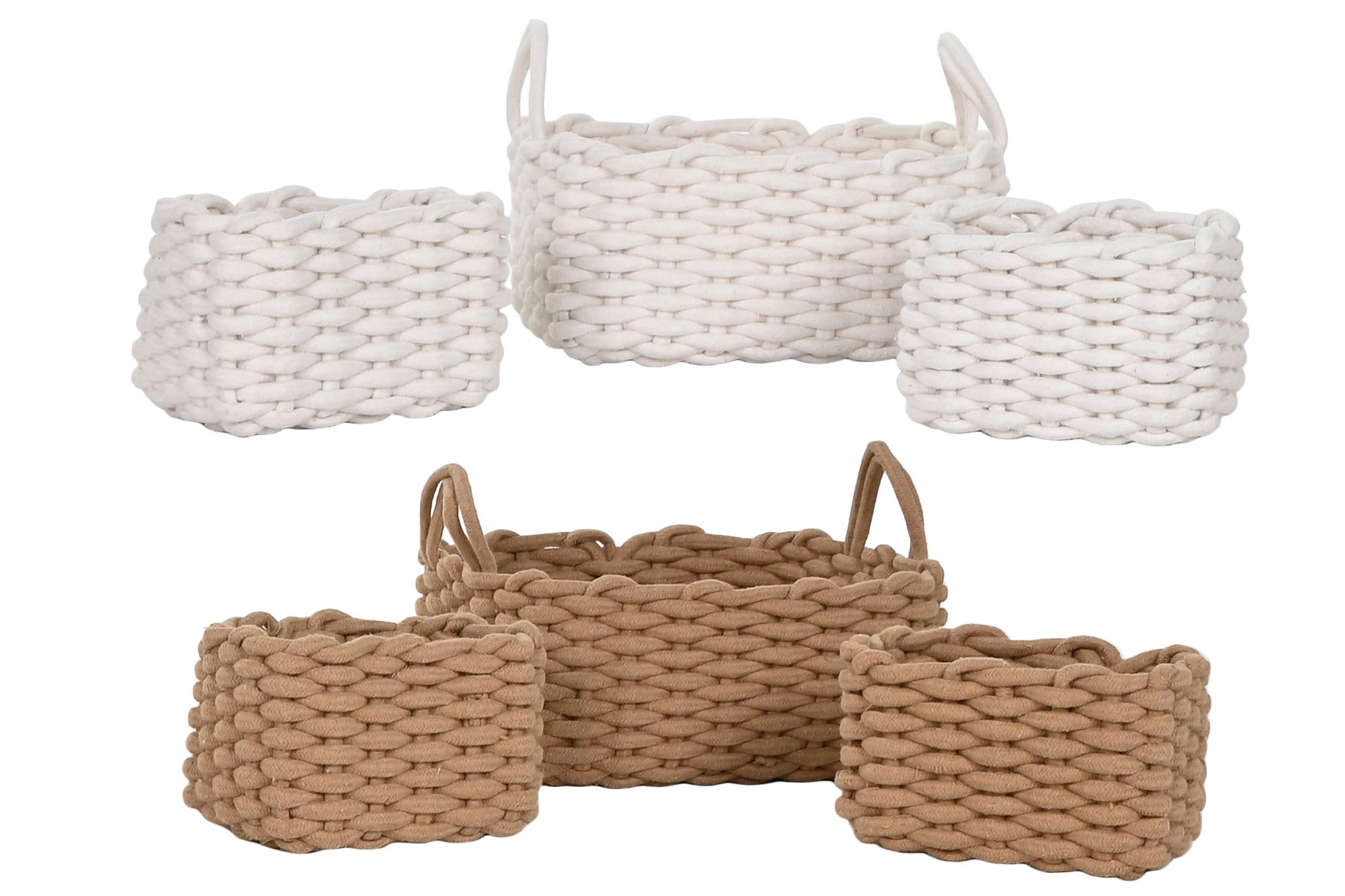 PACK DE 2 CESTA SET 3 CUERDA 32X25X15 3 SURT.