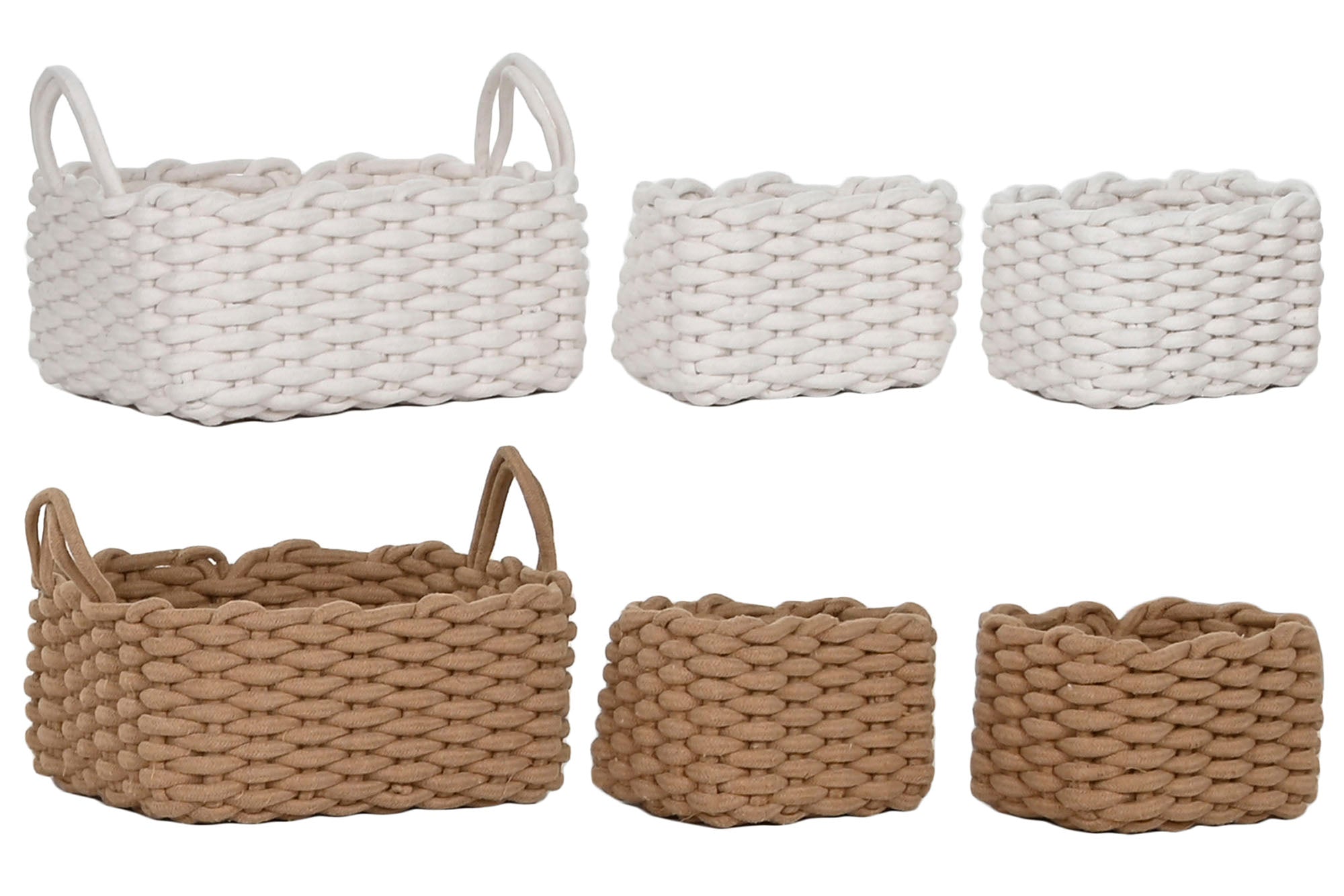 PACK DE 2 CESTA SET 3 CUERDA 32X25X15 3 SURT.