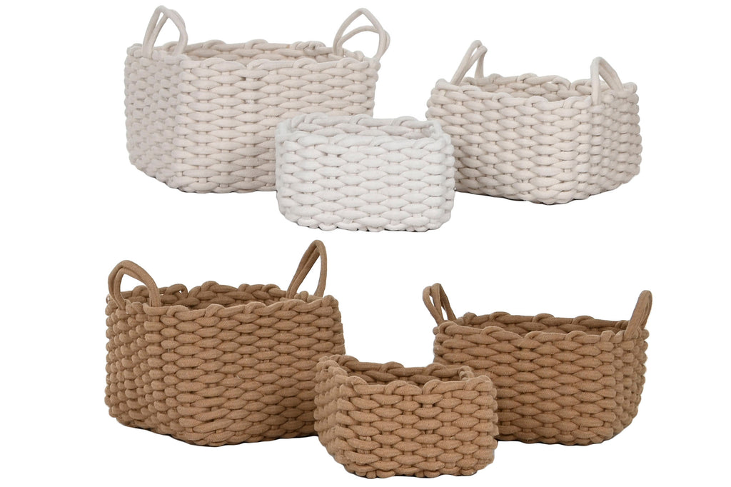 PACK DE 2 CESTA SET 3 CUERDA 28X28X18 2 SURT.