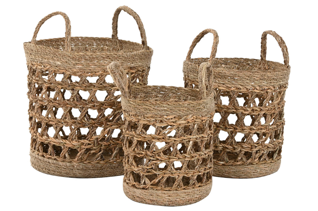 PACK DE 2 CESTA SET 3 SEAGRASS 30X30X40 NATURAL
