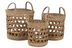 PACK DE 2 CESTA SET 3 SEAGRASS 30X30X40 NATURAL