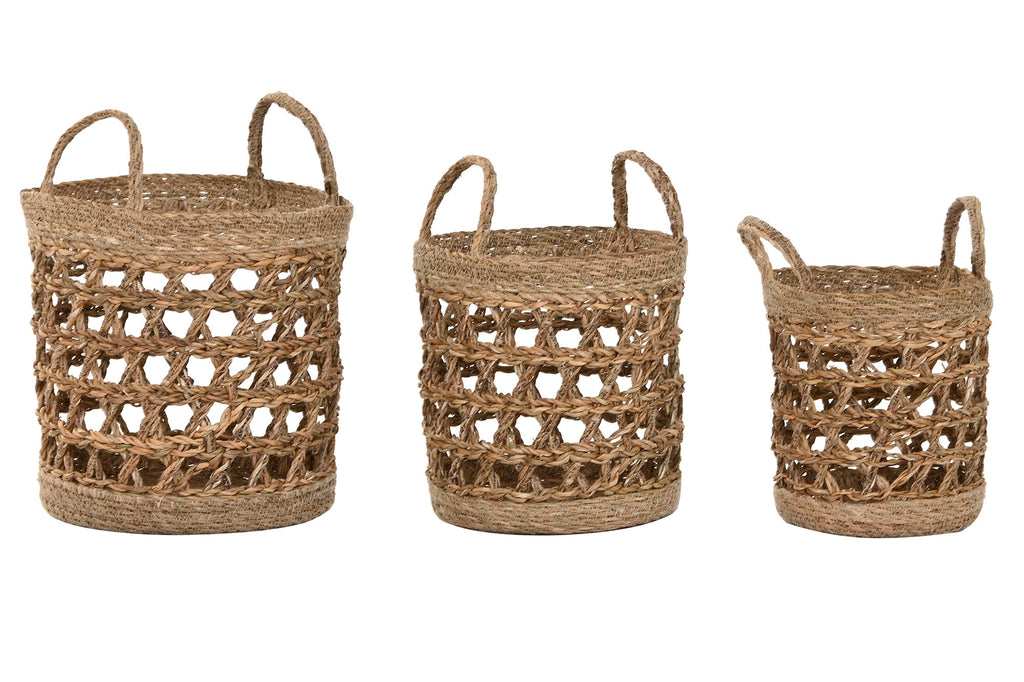 PACK DE 2 CESTA SET 3 SEAGRASS 30X30X40 NATURAL