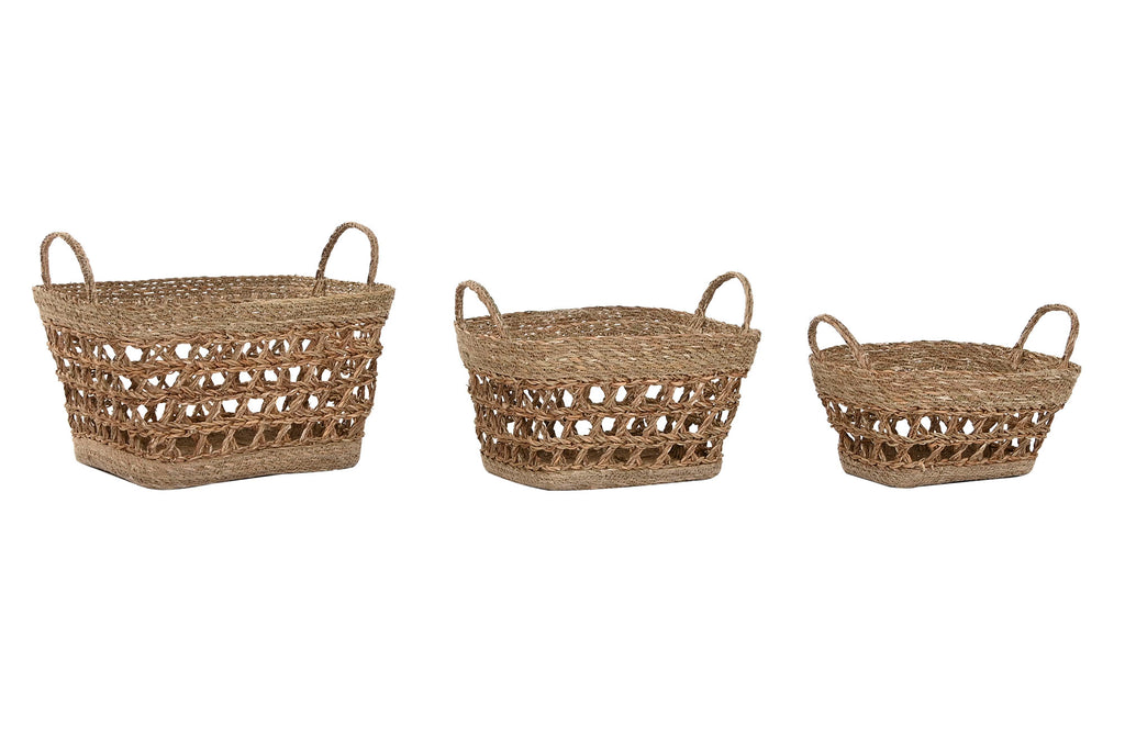 CESTA SET 3 SEAGRASS 45X35X35 NATURAL