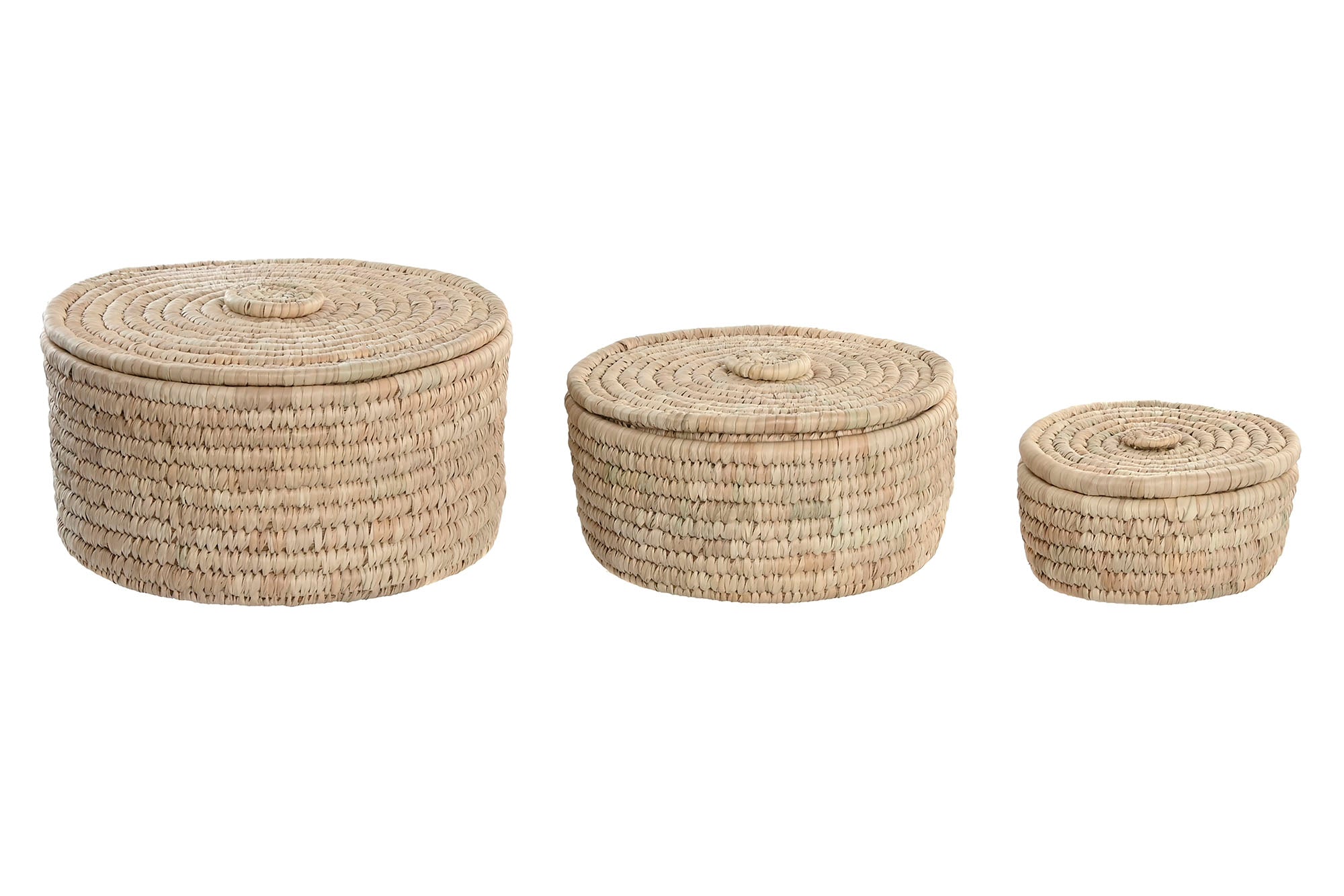 CESTA SET 3 FIBRA 35X35X19 NATURAL - Imagen 1