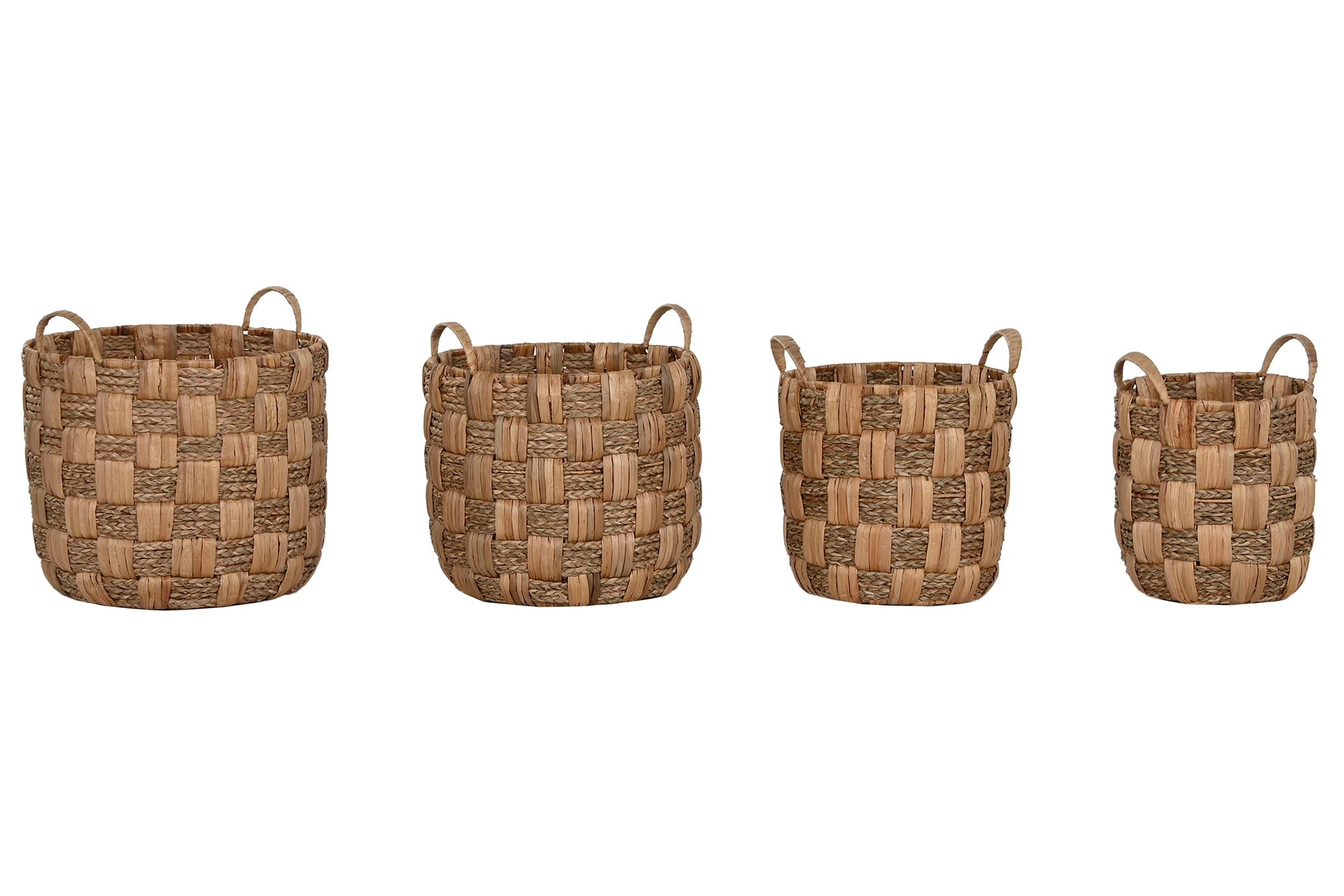 CESTA SET 4 JACINTO DE AGUA METAL 48X44X44 NATURAL