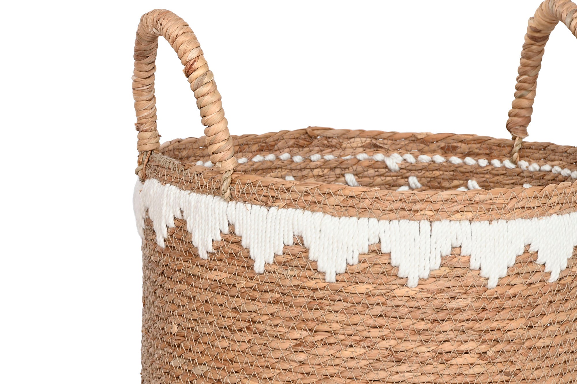 CESTA SET 3 SEAGRASS ALGODON 39X39X59 NATURAL