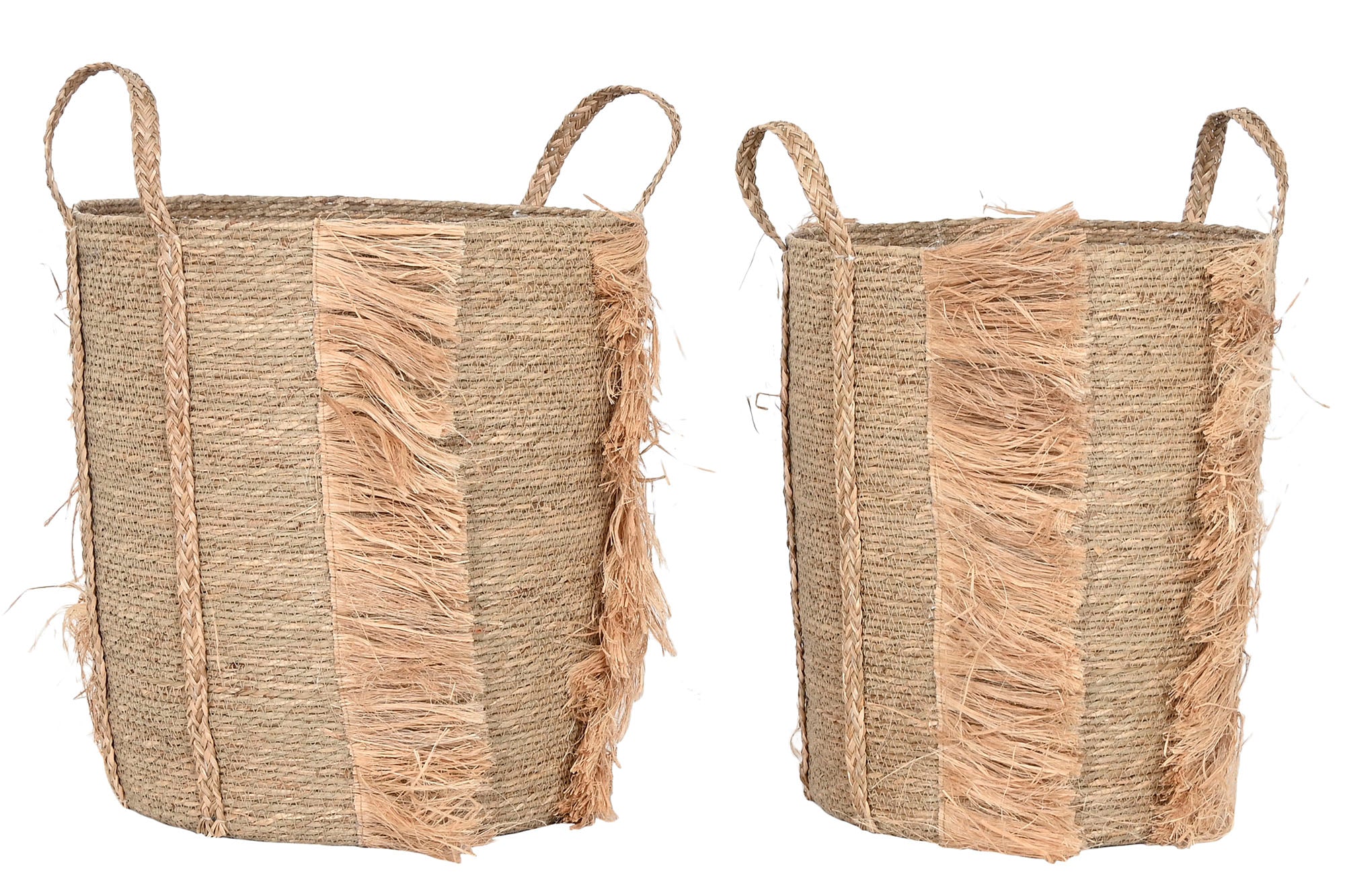 CESTA SET 2 SEAGRASS 42X42X58 NATURAL