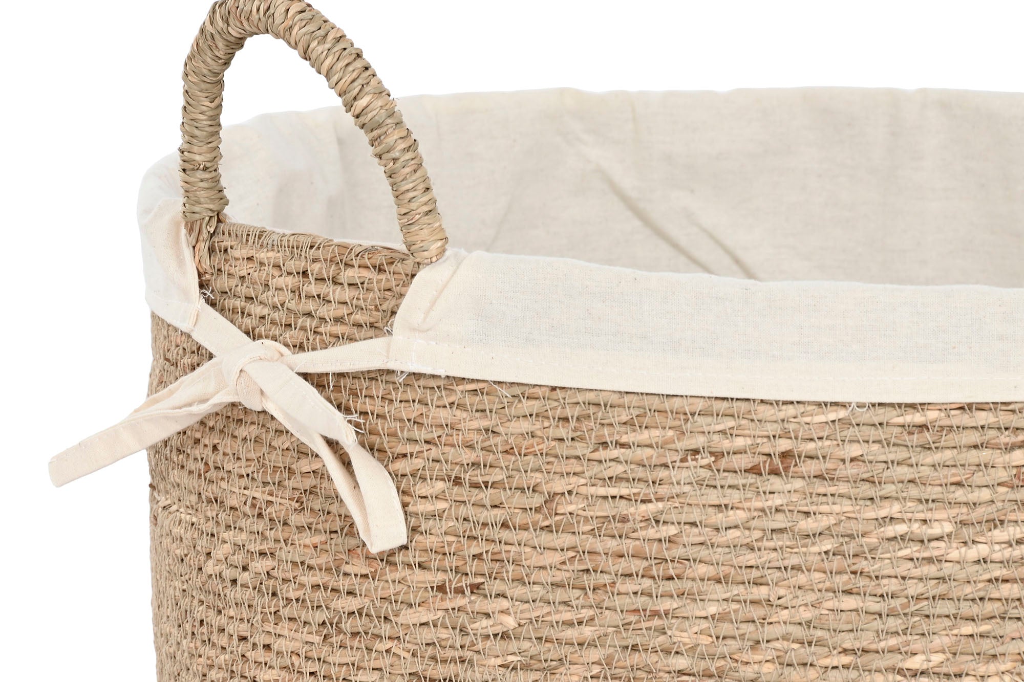 PACK DE 2 CESTA SET 2 SEAGRASS ALGODON 42X42X32 NATURAL