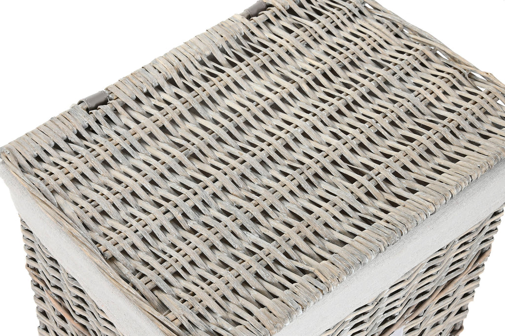 PACK DE 2 CESTA ROPA SET 2 MIMBRE ALGODON 47X34X55 NATURAL