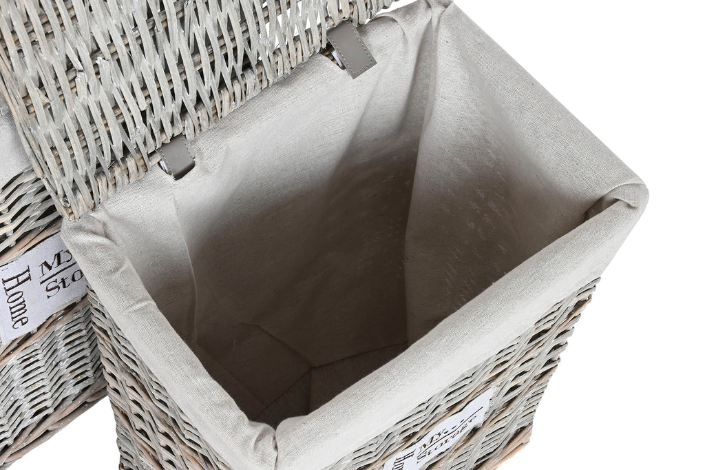 PACK DE 2 CESTA ROPA SET 2 MIMBRE ALGODON 47X34X55 NATURAL