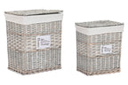 PACK DE 2 CESTA ROPA SET 2 MIMBRE ALGODON 47X34X55 NATURAL